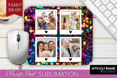Glitter Photo Mouse Pad PNG - Sparkle Picture Frame Mouse Product Image 1