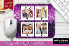 Glitter Photo Mouse Pad PNG - Sparkle Picture Frame Mouse Product Image 1