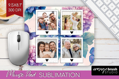 Floral Photo Mouse Pad PNG - Sping Flowers Picture Frame Pad Product Image 1