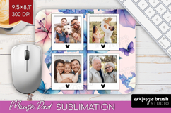 Floral Photo Mouse Pad PNG - Sping Flowers Picture Frame Pad Product Image 1