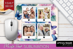 Floral Photo Mouse Pad PNG - Sping Flowers Picture Frame Pad Product Image 1