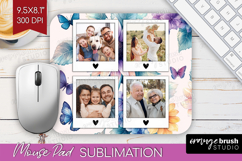 Floral Photo Mouse Pad PNG - Sping Flowers Picture Frame Pad Product Image 1