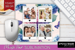 Floral Photo Mouse Pad PNG - Sping Flowers Picture Frame Pad Product Image 1
