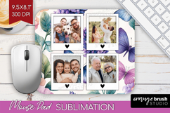 Floral Photo Mouse Pad PNG - Sping Flowers Picture Frame Pad Product Image 1