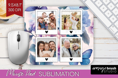 Floral Photo Mouse Pad PNG - Sping Flowers Picture Frame Pad Product Image 1