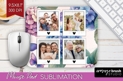 Floral Photo Mouse Pad PNG - Sping Flowers Picture Frame Pad Product Image 1