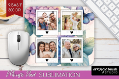 Floral Photo Mouse Pad PNG - Sping Flowers Picture Frame Pad Product Image 1