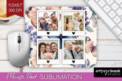 Floral Photo Mouse Pad PNG - Sping Flowers Picture Frame Pad Product Image 1