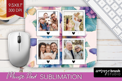 Floral Photo Mouse Pad PNG - Sping Flowers Picture Frame Pad Product Image 1