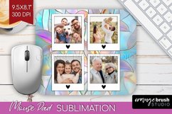 Stained Glass Photo Mouse Pad PNG - Flowers Picture Frame Product Image 1