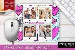 Valentines Day Photo Mouse Pad PNG - Heart Picture Frame Pad Product Image 1