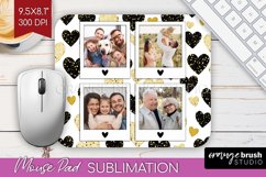 Valentines Day Photo Mouse Pad PNG - Heart Picture Frame Pad Product Image 1