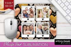 Valentines Day Photo Mouse Pad PNG - Heart Picture Frame Pad Product Image 1