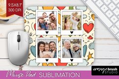 Valentines Day Photo Mouse Pad PNG - Heart Picture Frame Pad Product Image 1