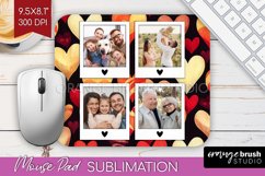 Valentines Day Photo Mouse Pad PNG - Heart Picture Frame Pad Product Image 1