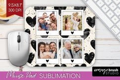 Valentines Day Photo Mouse Pad PNG - Heart Picture Frame Pad Product Image 1