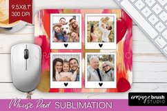 Valentines Day Photo Mouse Pad PNG - Heart Picture Frame Pad Product Image 1