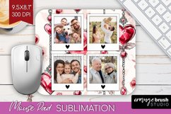 Valentines Day Photo Mouse Pad PNG - Heart Picture Frame Pad Product Image 1