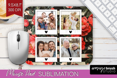 Floral Photo Mouse Pad PNG - Peony Flower Picture Frame Pad Product Image 1
