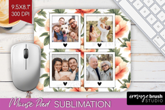 Floral Photo Mouse Pad PNG - Peony Flower Picture Frame Pad Product Image 1