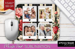 Floral Photo Mouse Pad PNG - Peony Flower Picture Frame Pad Product Image 1