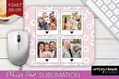 Retro Flowers Photo Mouse Pad PNG - Floral Picture Frame Pad Product Image 1