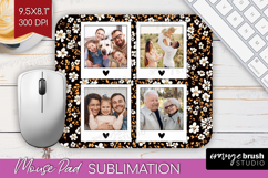 Retro Flowers Photo Mouse Pad PNG - Floral Picture Frame Pad Product Image 1