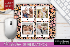 Retro Flowers Photo Mouse Pad PNG - Floral Picture Frame Pad Product Image 1