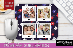 Retro Flowers Photo Mouse Pad PNG - Floral Picture Frame Pad Product Image 1