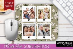 Flowers Photo Mouse Pad PNG - Vintage Floral Picture Frame Product Image 1