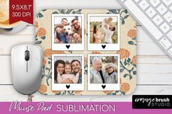 Flowers Photo Mouse Pad PNG - Vintage Floral Picture Frame Product Image 1