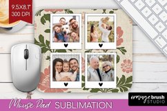 Flowers Photo Mouse Pad PNG - Vintage Floral Picture Frame Product Image 1