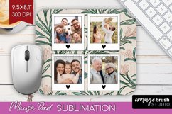 Flowers Photo Mouse Pad PNG - Vintage Floral Picture Frame Product Image 1