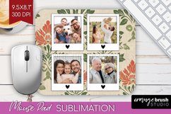 Flowers Photo Mouse Pad PNG - Vintage Floral Picture Frame Product Image 1