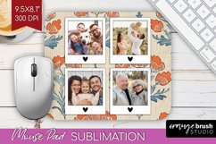 Flowers Photo Mouse Pad PNG - Vintage Floral Picture Frame Product Image 1