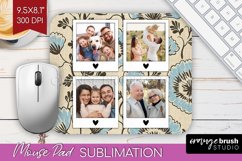 Flowers Photo Mouse Pad PNG - Vintage Floral Picture Frame Product Image 1