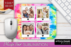 Tie Dye Photo Mouse Pad PNG - Rainbow Picture Frame Mouse Product Image 1