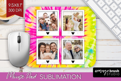 Tie Dye Photo Mouse Pad PNG - Rainbow Picture Frame Mouse Product Image 1