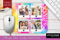 Tie Dye Photo Mouse Pad PNG - Rainbow Picture Frame Mouse Product Image 1