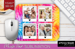 Tie Dye Photo Mouse Pad PNG - Rainbow Picture Frame Mouse Product Image 1