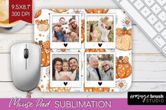 Pumpkun Photo Mouse Pad PNG - Fall Picture Frame Mouse Pad Product Image 1
