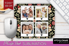 Folk Flowers Photo Mouse Pad PNG - Floral Picture Frame Pad Product Image 1