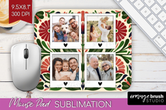 Folk Flowers Photo Mouse Pad PNG - Floral Picture Frame Pad Product Image 1