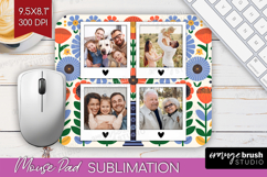 Folk Flowers Photo Mouse Pad PNG - Floral Picture Frame Pad Product Image 1