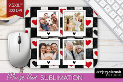 Heart Pattern Photo Mouse Pad PNG - Valentines Day Picture Product Image 1