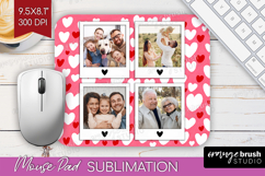 Heart Pattern Photo Mouse Pad PNG - Valentines Day Picture Product Image 1