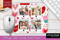 Heart Pattern Photo Mouse Pad PNG - Valentines Day Picture Product Image 1