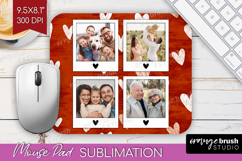 Heart Pattern Photo Mouse Pad PNG - Valentines Day Picture Product Image 1