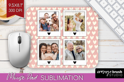 Heart Pattern Photo Mouse Pad PNG - Valentines Day Picture Product Image 1