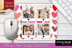 Heart Pattern Photo Mouse Pad PNG - Valentines Day Picture Product Image 1